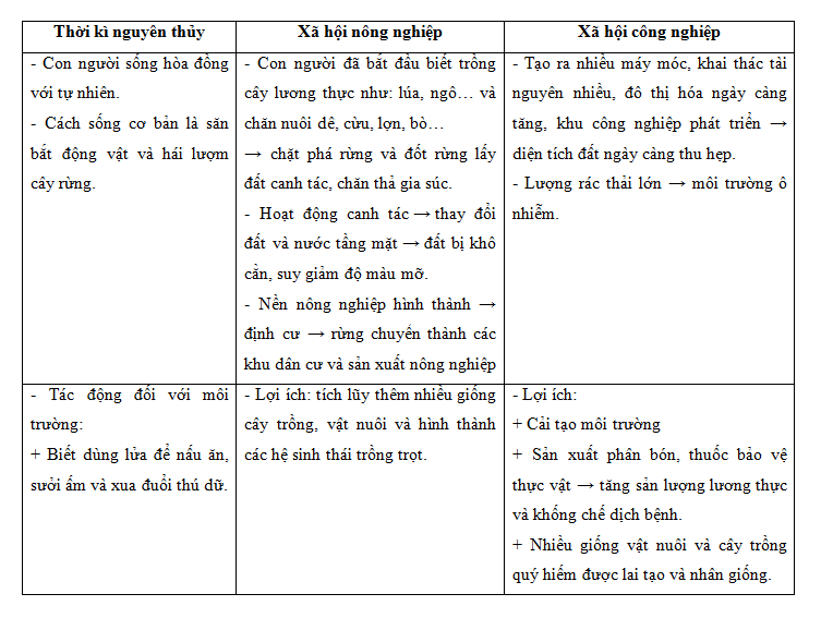 tác động của con người tới môi trường tác động của con người tới môi trường